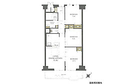 イトーピア舟入マンション 3LDKの間取図画像