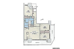 ルミナス舟入本町リバーフロント 3LDKの間取図画像