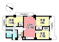 間取図画像 3LDK