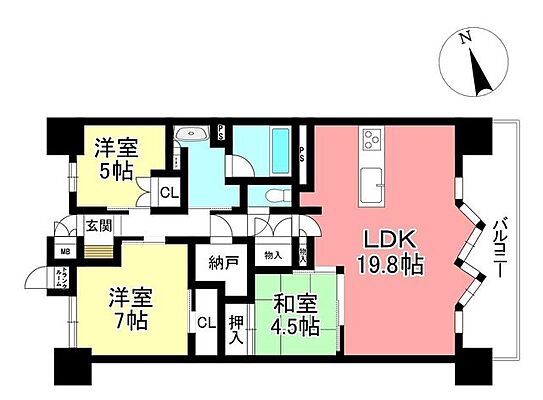 間取り Tステージ日南公園スカイデイズ 4階/-