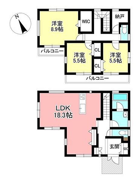 間取りを拡大表示