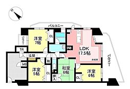 Tステージアール丸山 4LDKの間取図画像