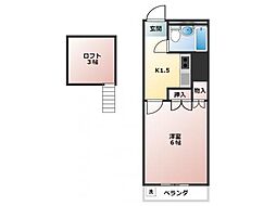 ケヤキハイツ 1階1Kの間取り