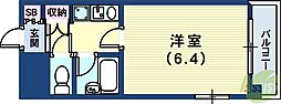 マドーレ北野 2階1Kの間取り