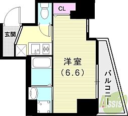 グルーブ神戸元町アリア 4階1Kの間取り