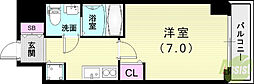 セレニテ神戸元町クレア 14階1Kの間取り