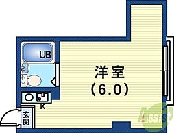サンビルダー北野山ノ手 ワンルームの間取図画像