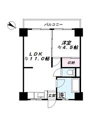 グレイスビル 3階1LDKの間取り