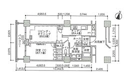 UR都市機構ジェイタワー西大井イーストタワー 1LDKの間取図画像