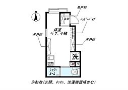NIDO NISHIOI ワンルームの間取図画像