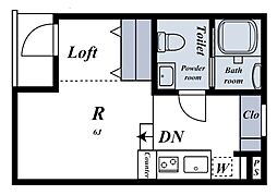 TRIANGLE羽田 ワンルームの間取図画像