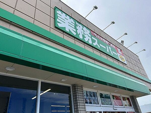 「周辺環境」業務スーパーが歩いて約7分、約500ｍの距離にあります。