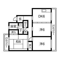 FLOWERVILLAGE 3DKの間取図画像