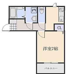 メイユールZAKI　No.12 3階1Kの間取り