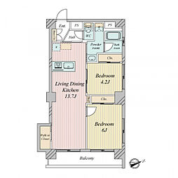 間取図画像 2LDK