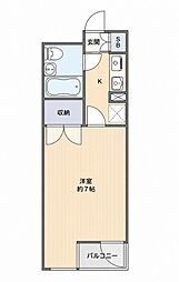 メゾン・ド・アンピール ワンルームの間取図画像