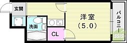 武藤マンション 1Kの間取図画像
