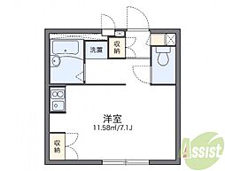 レオパレスコンフォートハウス 1Kの間取図画像