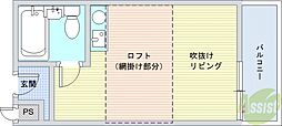メゾンサクラ ワンルームの間取図画像