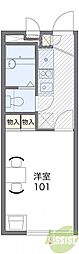 レオパレス109'S2 1Kの間取図画像