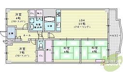ハイロイヤル緑地公園2 4LDKの間取図画像