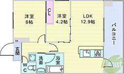 ZEN豊中南 2LDKの間取図画像