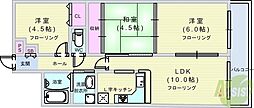 サンフラッツ南桜塚 3LDKの間取図画像