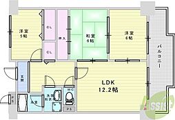 センターヴィレッジ 3LDKの間取図画像