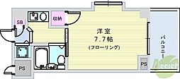 グランリッチ箕面 1Kの間取図画像