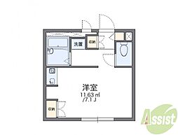 レオパレス上野西 1Kの間取図画像