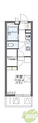 レオパレスアゼリア蛍池 1Kの間取図画像