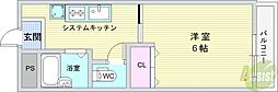 クリオコート箕面 1Kの間取図画像