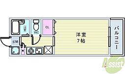パセオ・グリーンヒルズ 1Kの間取図画像