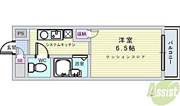 ギャレ蛍池 1Kの間取図画像