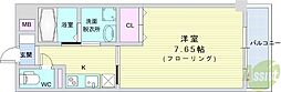 パリオ荘園 1Kの間取図画像