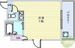 アームビル ワンルームの間取図画像