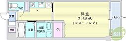 パリオ荘園 1Kの間取図画像