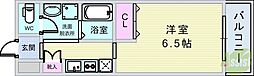 ロイヤルクイーンズパーク蛍池 1Kの間取図画像