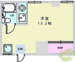 久代ハイツ ワンルームの間取図画像