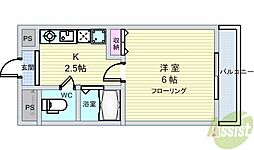 RIGEL 1Kの間取図画像