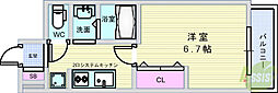 PARKHILLS池田Lien 1Kの間取図画像