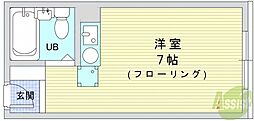 CEREZO井口堂 ワンルームの間取図画像
