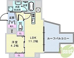 アーバネックストヨナカ 1LDKの間取図画像