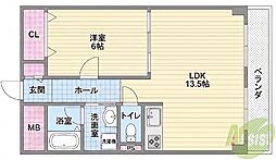 こうやハイツ 1LDKの間取図画像