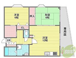 ビーナスムーン 2LDKの間取図画像