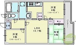 サニープラザ 3LDKの間取図画像
