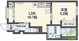 (仮称)豊中市刀根山新築アパート 1LDKの間取図画像