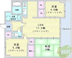 グラン・オーパ 3LDKの間取図画像