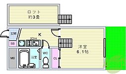 SQUARE 1Kの間取図画像