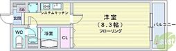 グレース石橋 1Kの間取図画像